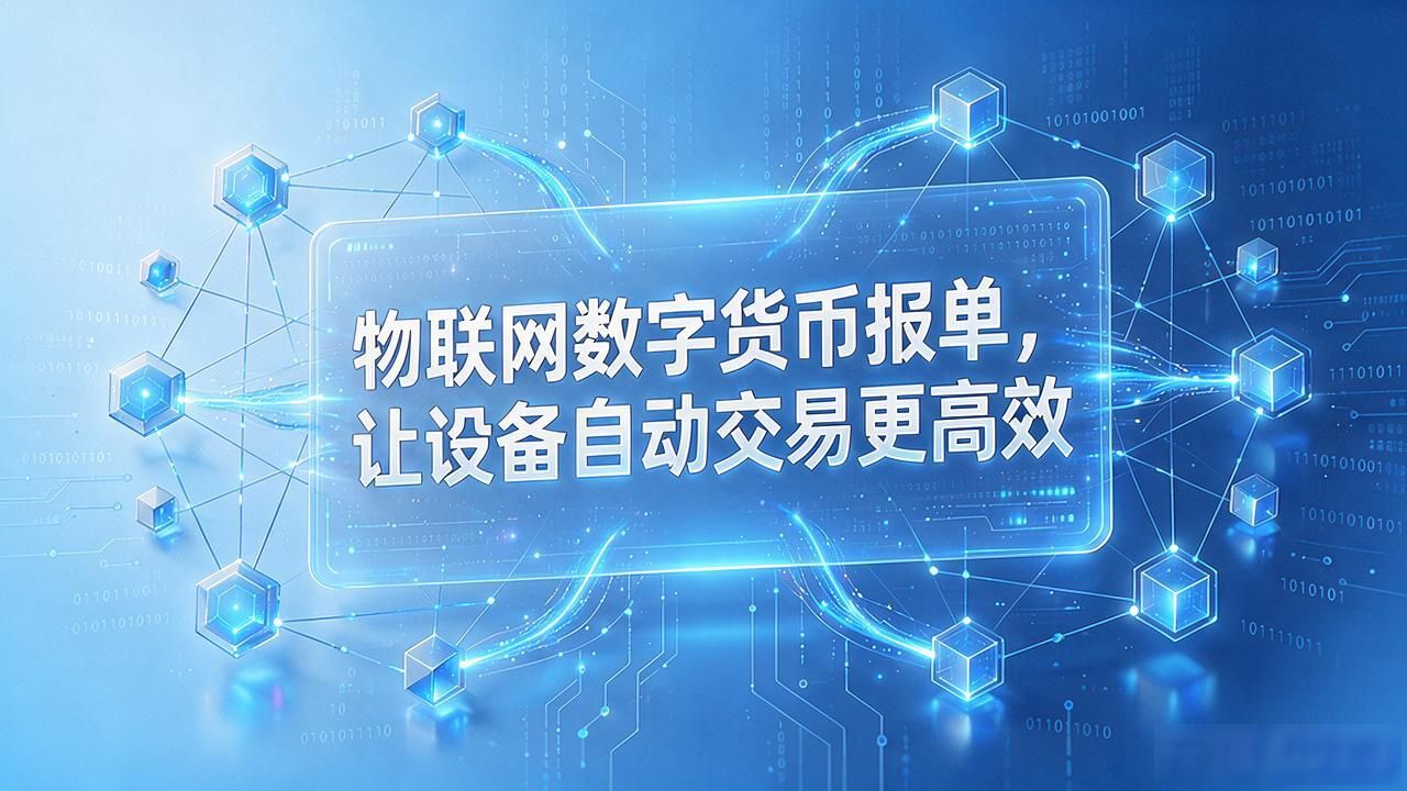 物联网数字货币报单,让设备自动交易更高效